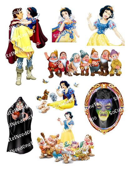 Snow White & the Seven Dwarfs Waterslide Decals – Disney Designs for Tumblers