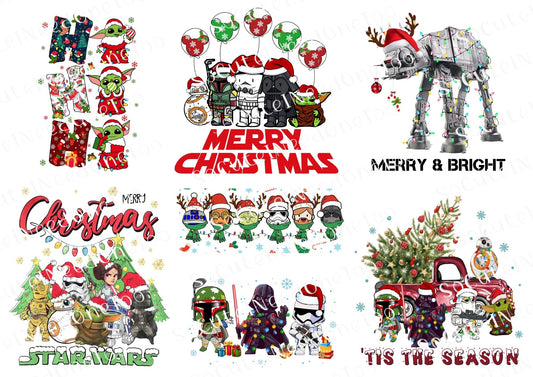 Star Wars Christmas Waterslide Decals