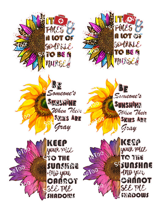 Girasol - It Takes A Lot Sparkle - en papel transparente/blanco para toboganes de agua, listo para usar 