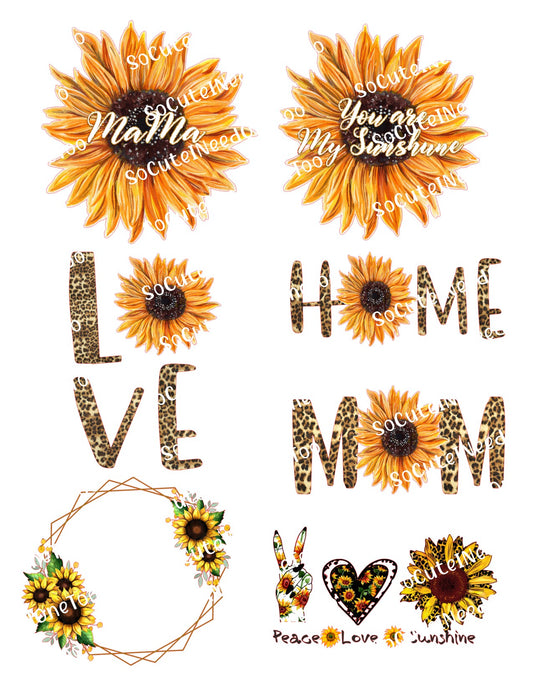 Calcomanías para tobogán acuático de girasoles - Mama