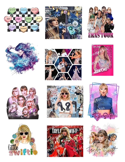 Taylor Swift Waterslide Decals - Full Sheets