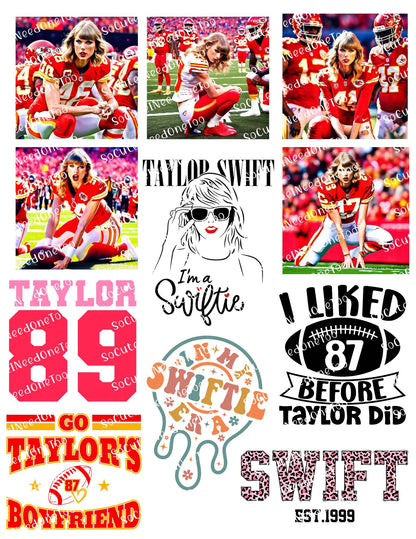 Taylor Swift Waterslide Decals - Full Sheets