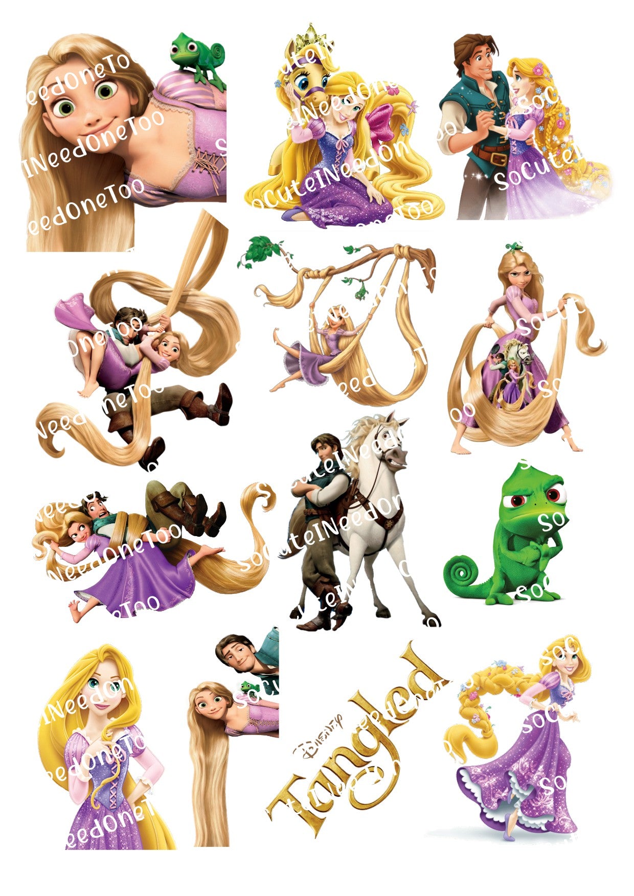 Tangled Waterslide Decals - Rapunzel Designs for Tumblers