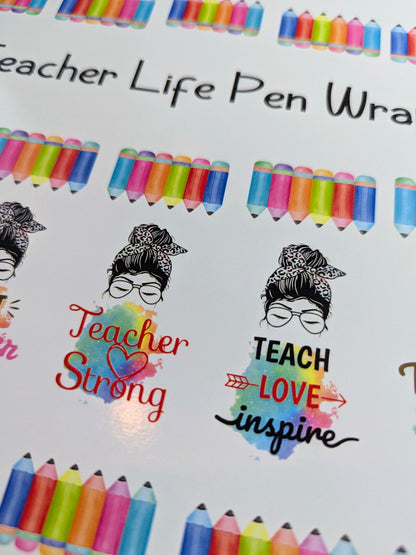 Teacher Life Pen Wraps - SoCuteINeedOneToo