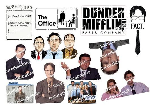 The Office Waterslide Decals - Multiple Sheets Available