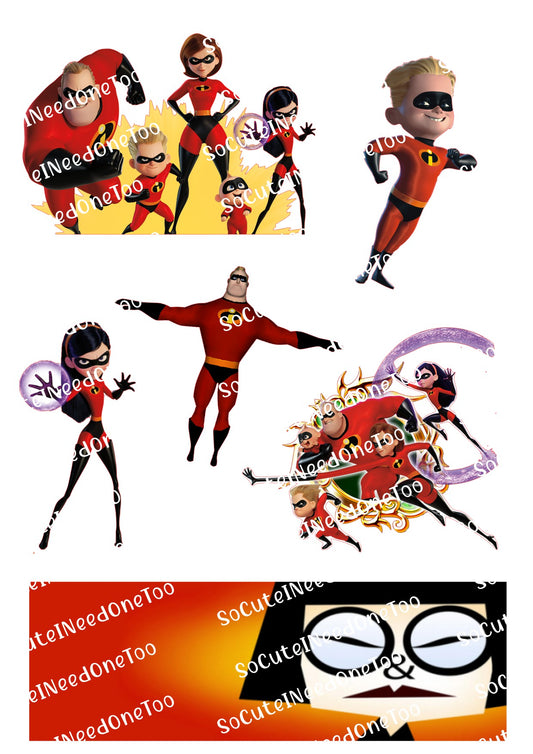 The Incredibles #1 Waterslide Decals – Disney Pixar Designs for Tumblers & Crafts