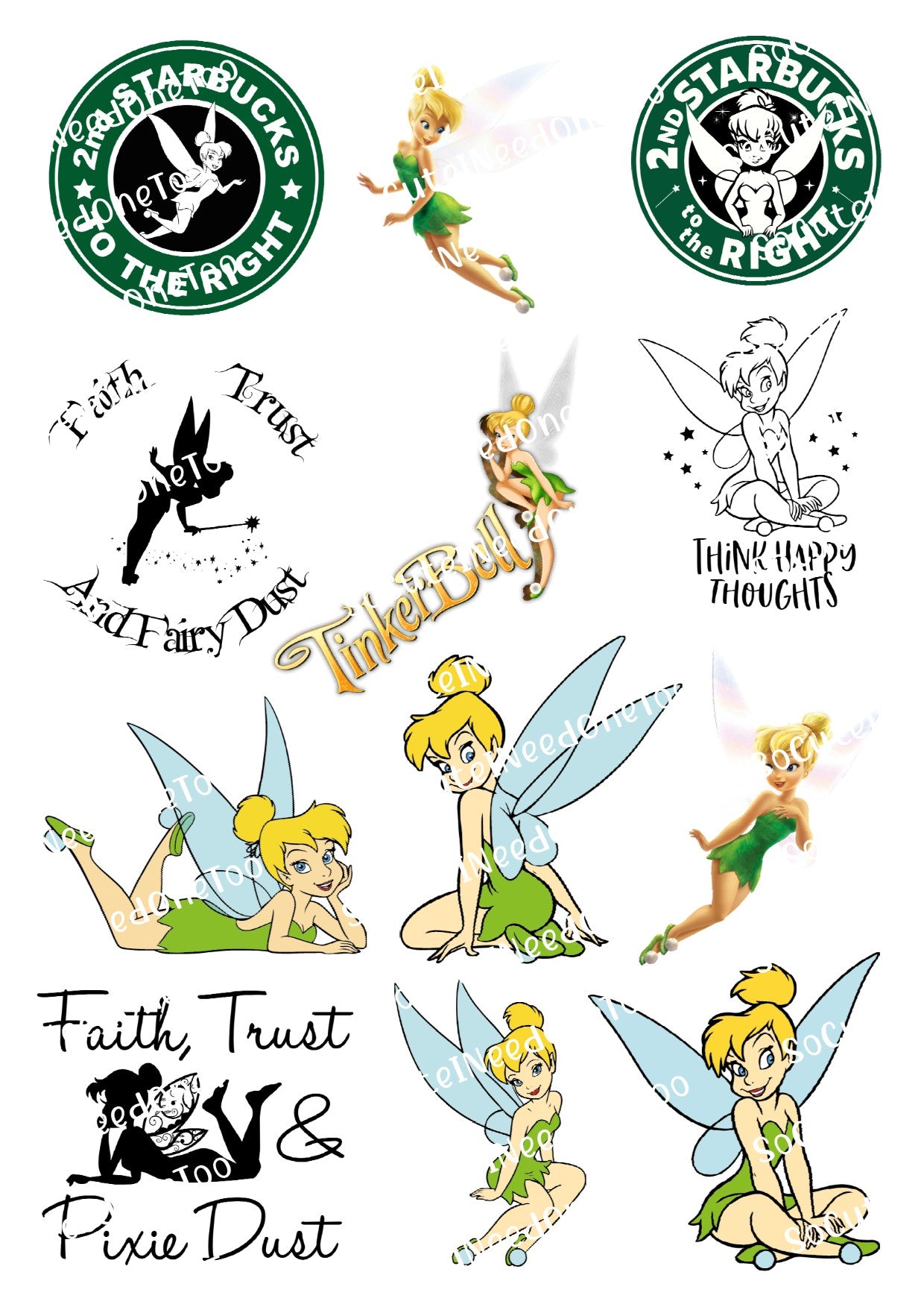 Tinkerbell #4 Waterslide Decals