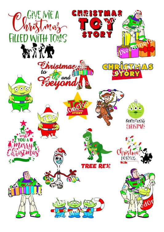 Toy Story Christmas Waterslide Decals - SoCuteINeedOneToo