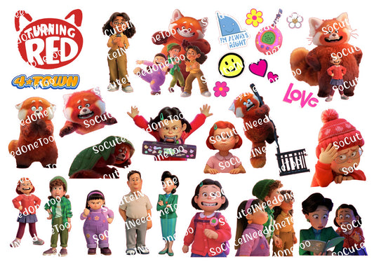 Turning Red Waterslide Decals