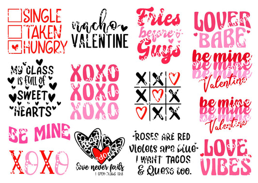Valentine's Day - Single or Taken Waterslide Decals - SoCuteINeedOneToo