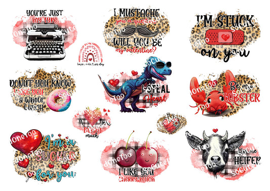 Valentine's Day - Your My Typed Waterslide Decals - SoCuteINeedOneToo
