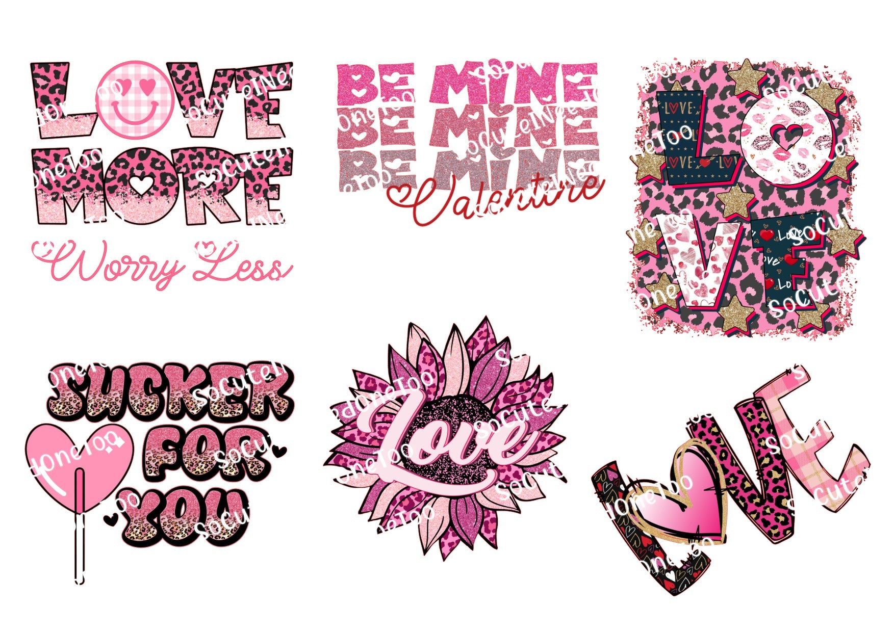 Valentine's Love #1 Waterslide Decals - SoCuteINeedOneToo