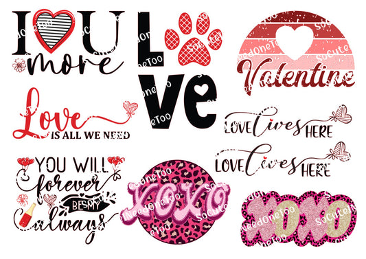 Valentine's Love #6 Waterslide Decals - SoCuteINeedOneToo