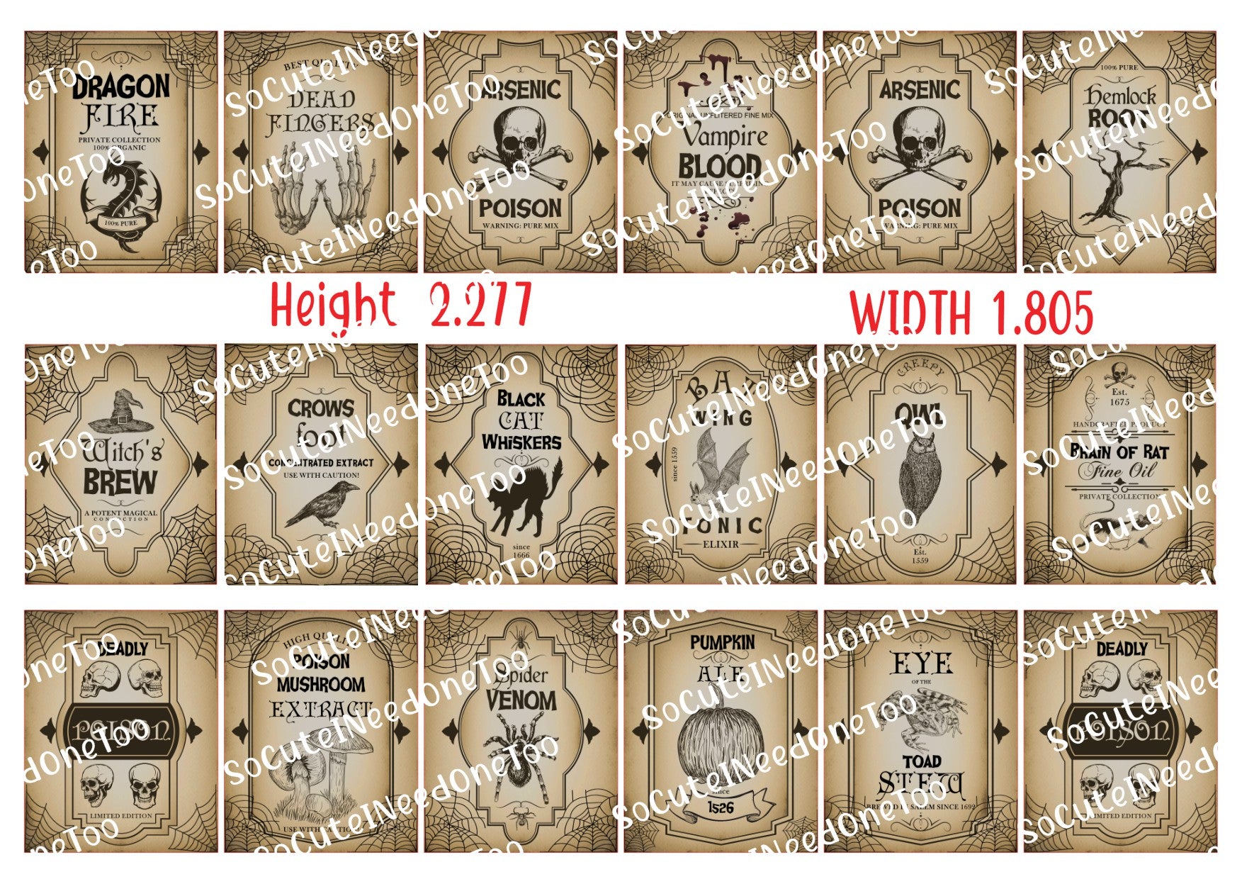 Collection of vintage-style labels  