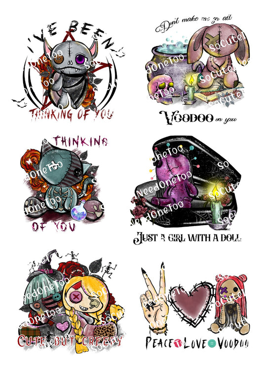 Voodoo Dolls Waterslide Decals - SoCuteINeedOneToo
