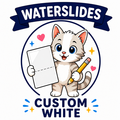 Custom Waterslide Decals | Clear & White | Laser Printed on A4