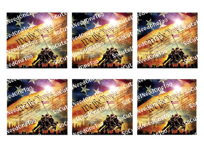 We the People (6 Same Images) Waterslide Decals - SoCuteINeedOneToo