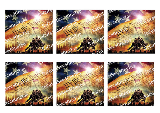 We the People (6 Same Images) Waterslide Decals - SoCuteINeedOneToo