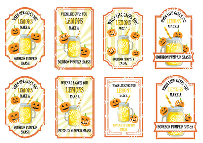 Pumpkin Spice & Apple Spice Labels I Waterslide Decals
