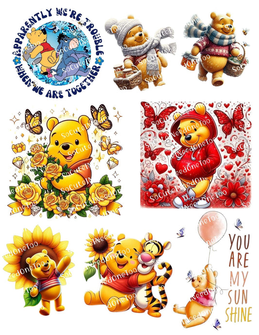 Winnie The Pooh J Waterslide Decals - SoCuteINeedOneToo