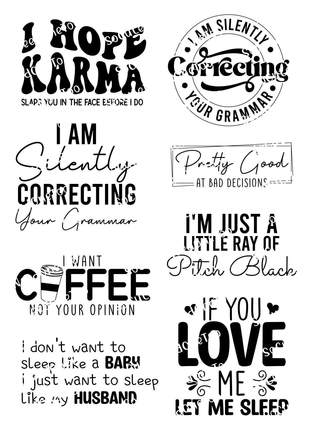 Adult Decals #4 Waterslide Decals - SoCuteINeedOneToo