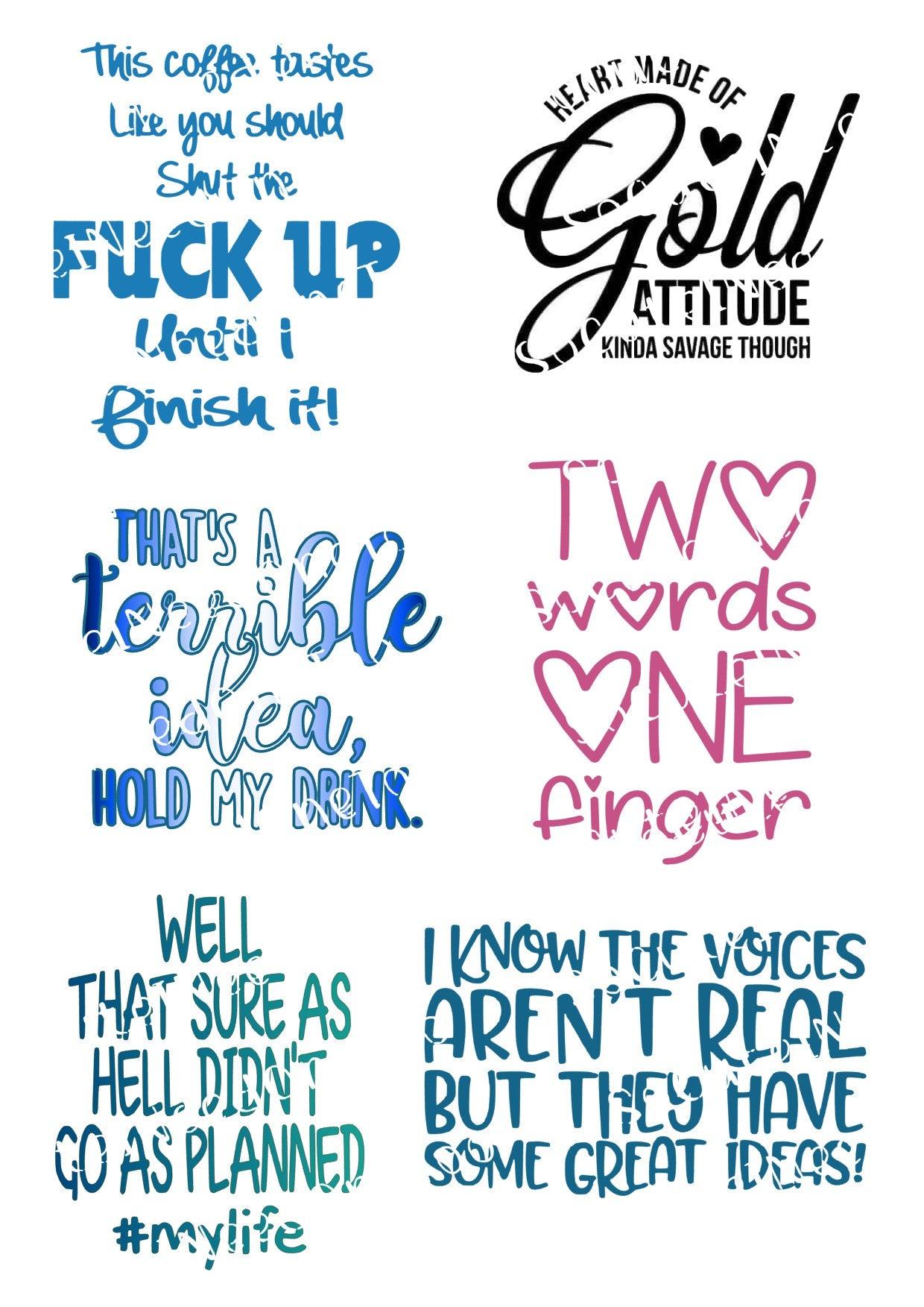 Adult Fun #11 Waterslide Decals - SoCuteINeedOneToo