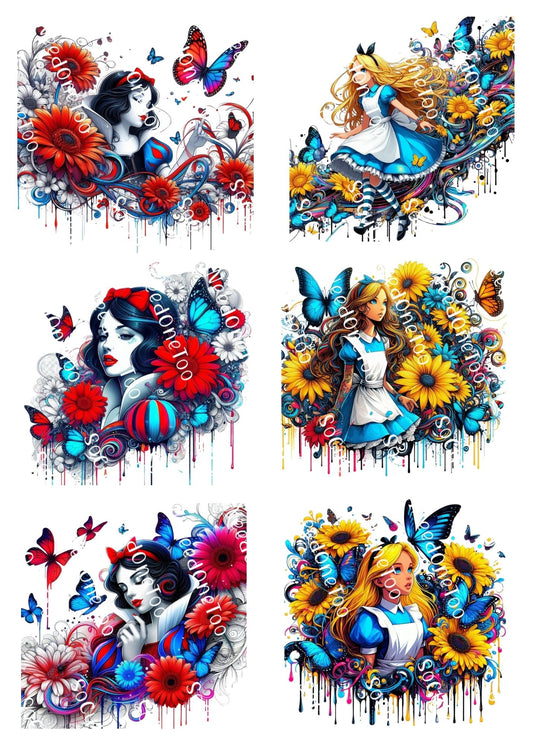 Alice In Wonderland & Snow White Decals - SoCuteINeedOneToo