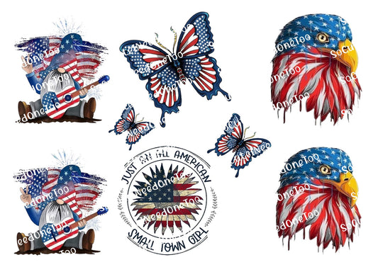 America Love #3 Waterslide Decals - SoCuteINeedOneToo