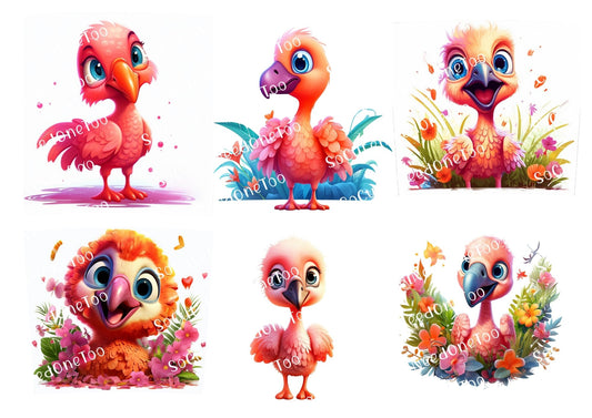 Baby Flamingos Waterslide Decals - SoCuteINeedOneToo