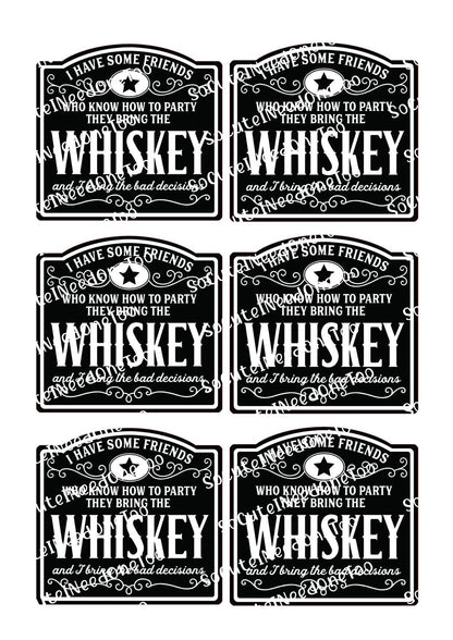 Cute Labels for Rum, Whiskey, Tequila & Vodka Tumblers - SoCuteINeedOneToo