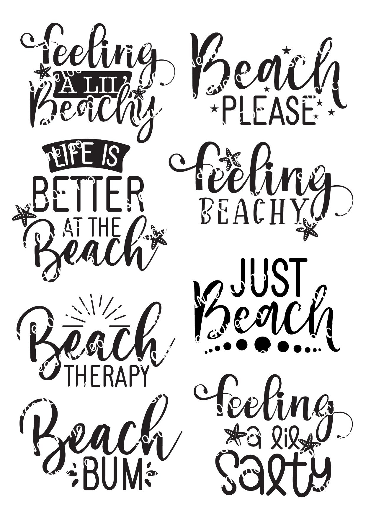 Beach Bundle Decals - SoCuteINeedOneToo