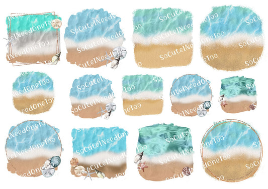 Beach Life #10 digital decal sheet - watermarked preview