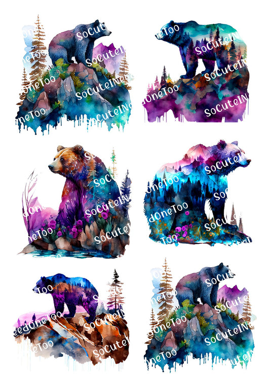 Bear Forest Waterslide Decals - SoCuteINeedOneToo