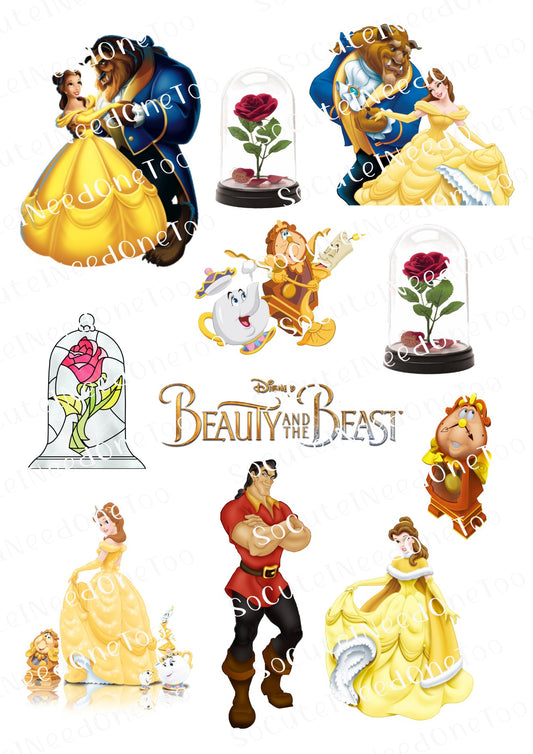 Beauty & The Beast #2 Waterslide Decals - SoCuteINeedOneToo
