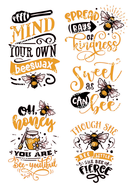 Bee #3 Waterslide Decals - SoCuteINeedOneToo