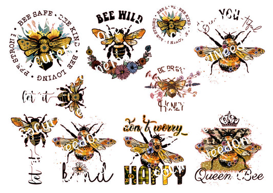 Bee - Queen Bee Waterslide Decals - SoCuteINeedOneToo