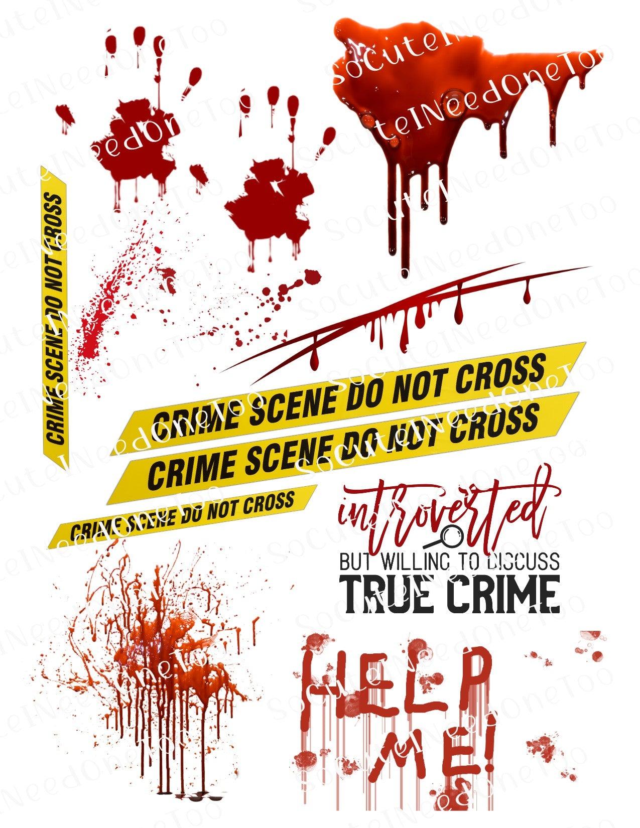 Blood & Crime Scene Waterslide Decals - SoCuteINeedOneToo