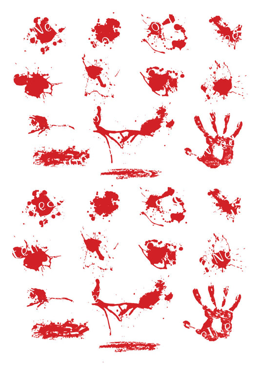Blood Splatters 2 sets Waterslide Decals - SoCuteINeedOneToo