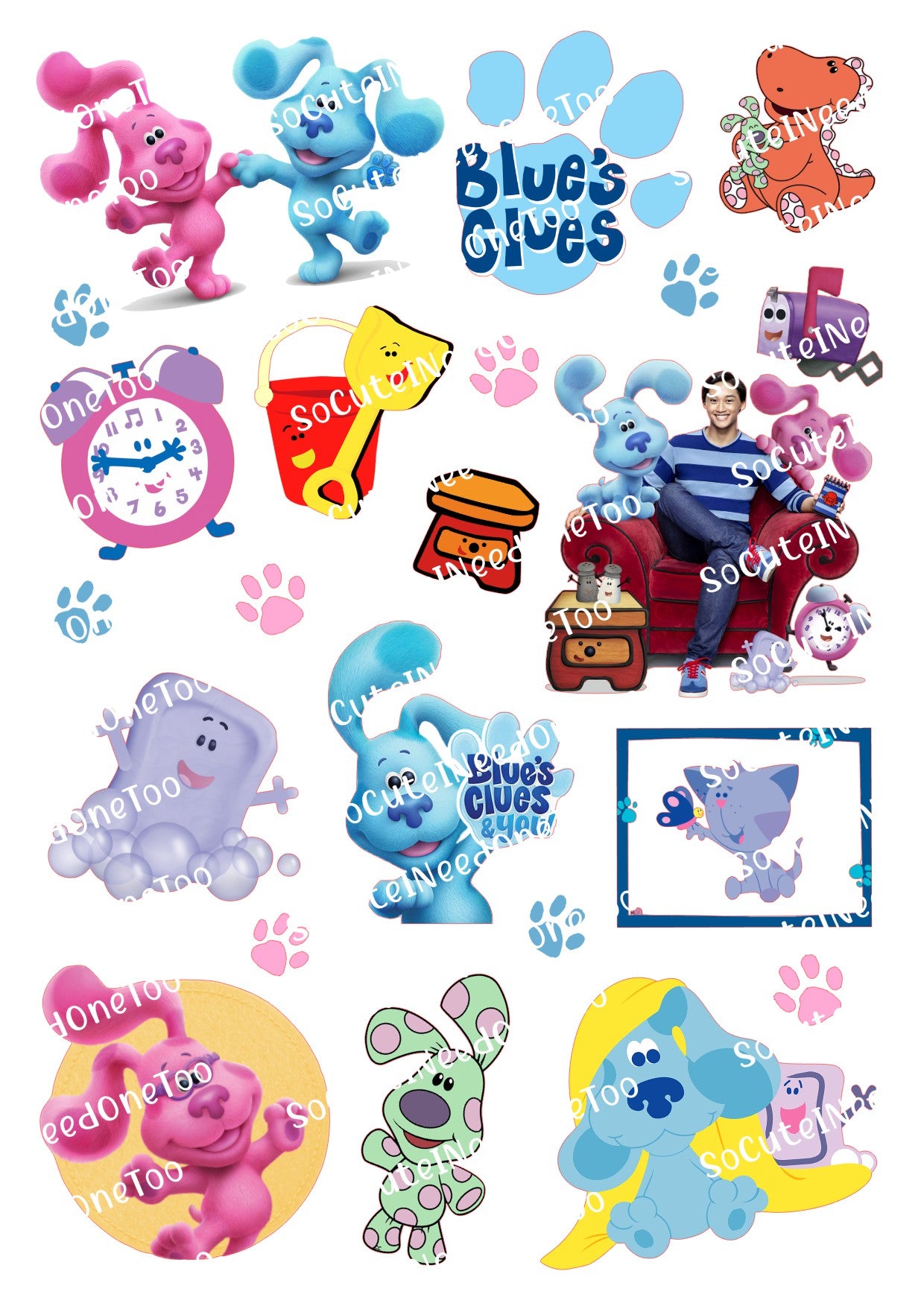 Blues Clue's Waterslide Decals - SoCuteINeedOneToo