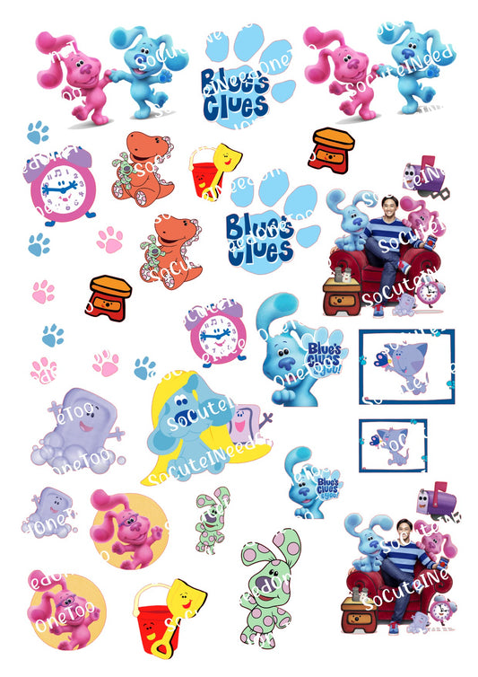 Blues Clues #1 SMALLER Waterslide Decals - SoCuteINeedOneToo
