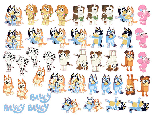 Bluey 1.5 inches Waterslide Decals - SoCuteINeedOneToo