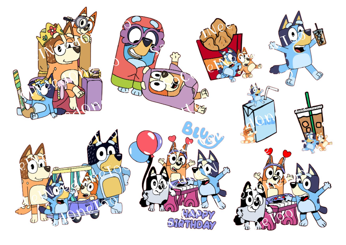 Bluey #3 Waterslide Decals - SoCuteINeedOneToo