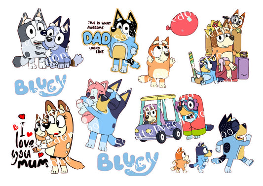 Bluey #4 Waterslide Decals - SoCuteINeedOneToo