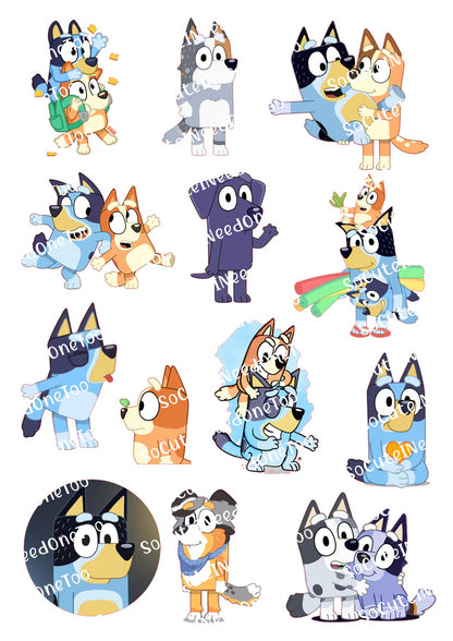 Bluey With Pool Noodles Waterslide Decals - SoCuteINeedOneToo