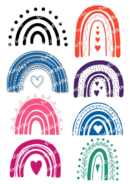 Boho Rainbow Options Waterslide Decals - SoCuteINeedOneToo