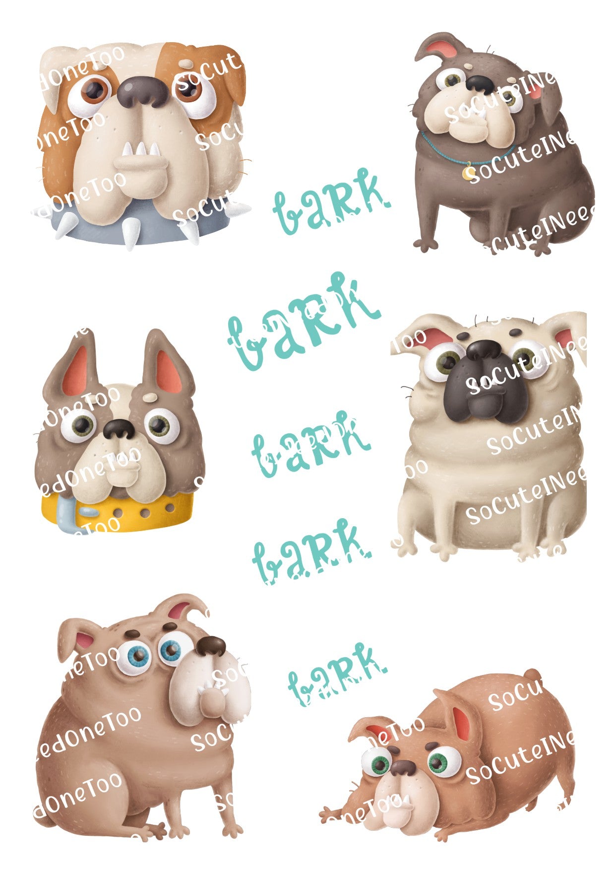 Bulldogs Waterslide Decals - SoCuteINeedOneToo
