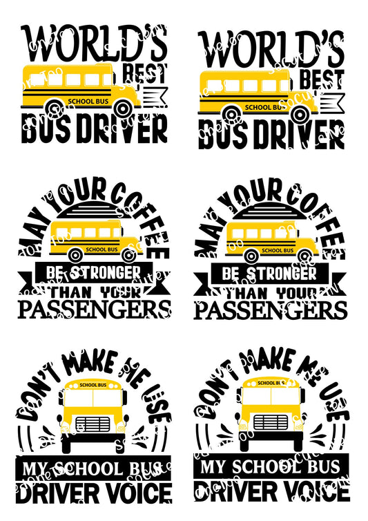 Bus Driver #2 Waterslide Decals - SoCuteINeedOneToo