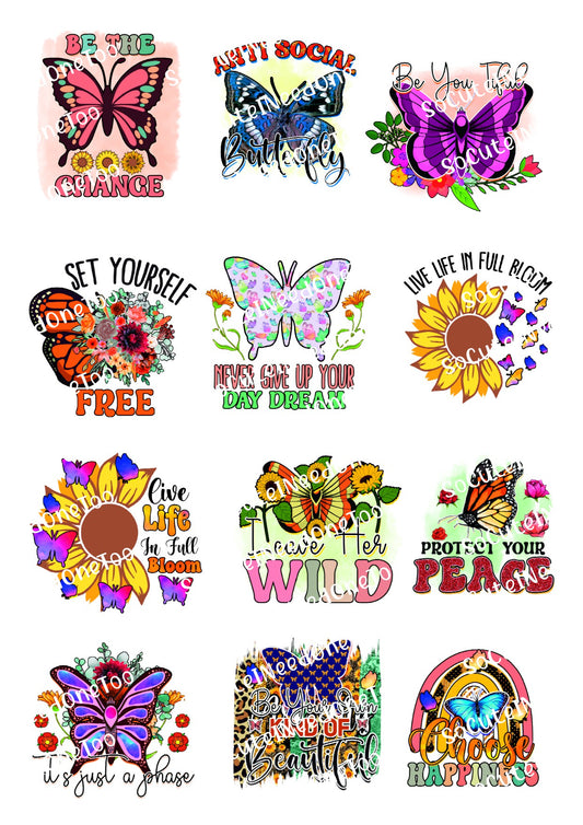 Butterfly - Be The Change Waterslide Decals - SoCuteINeedOneToo