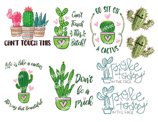 Cactus - Can't Touch This Waterslide Decals - SoCuteINeedOneToo