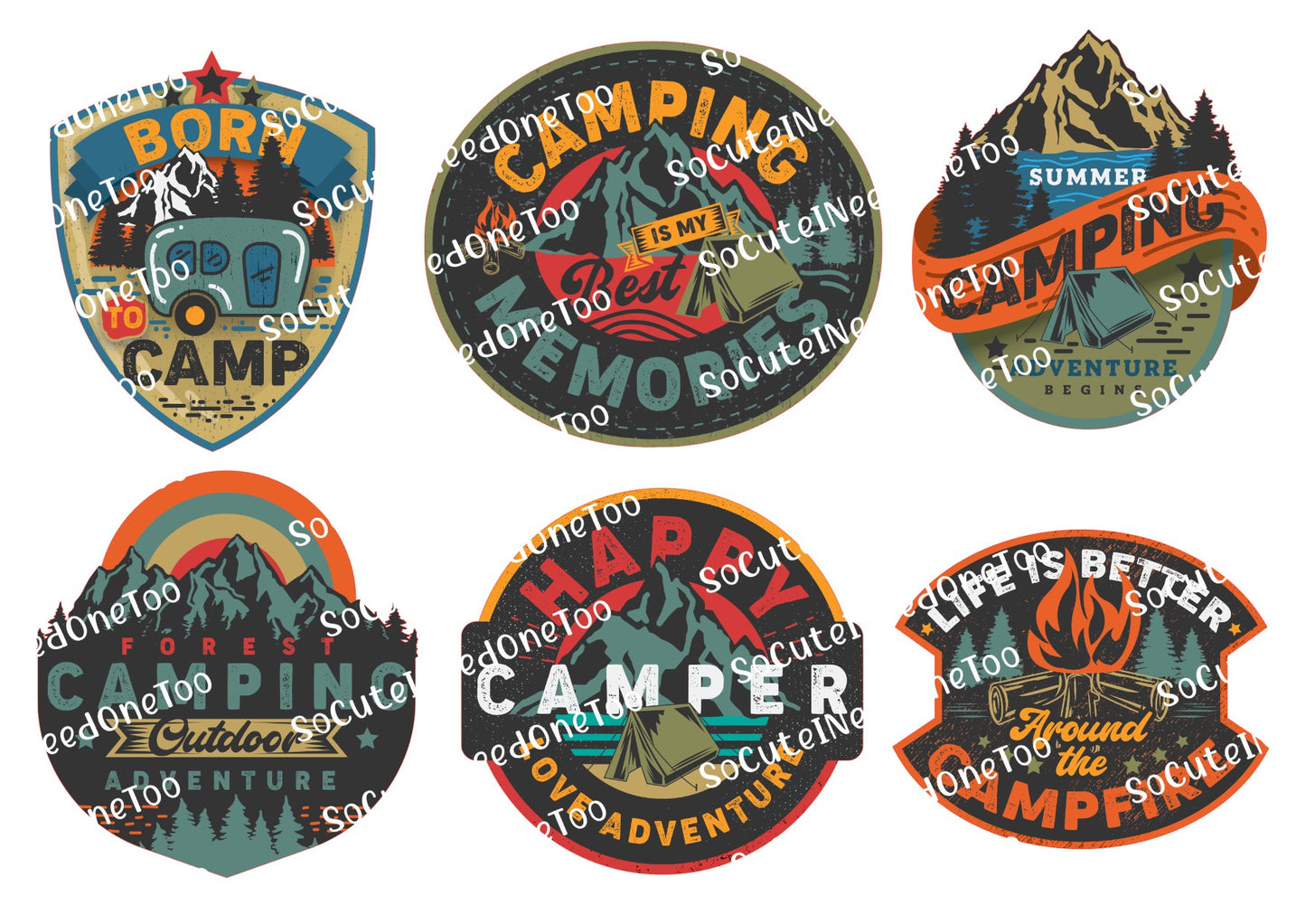 Camping Fun Waterslide Decals - SoCuteINeedOneToo